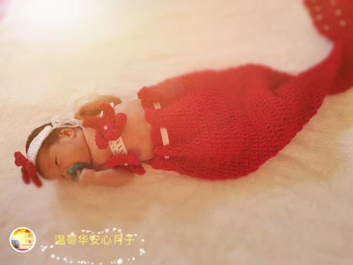刚刚出生16天的宝宝拍艺术照， 颜值很高的小美女(图6)